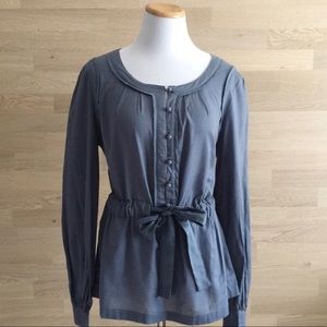 See by Chloe Textured Poplin Button-Up Blouse